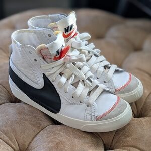 Nike Blazer Mid 77 Jumbo Big Logo Check White Black Men's Size 9